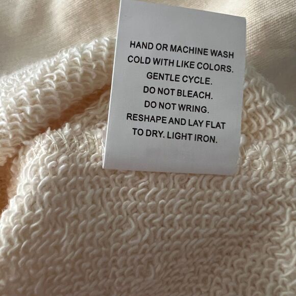 NEW Just Madison Hearts Cotton Sweatshirt  Embroidered Hearts ballon sleeve sz M - Picture 8 of 13